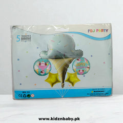 5 Pcs Ice Cream Theme Party Balloons Set