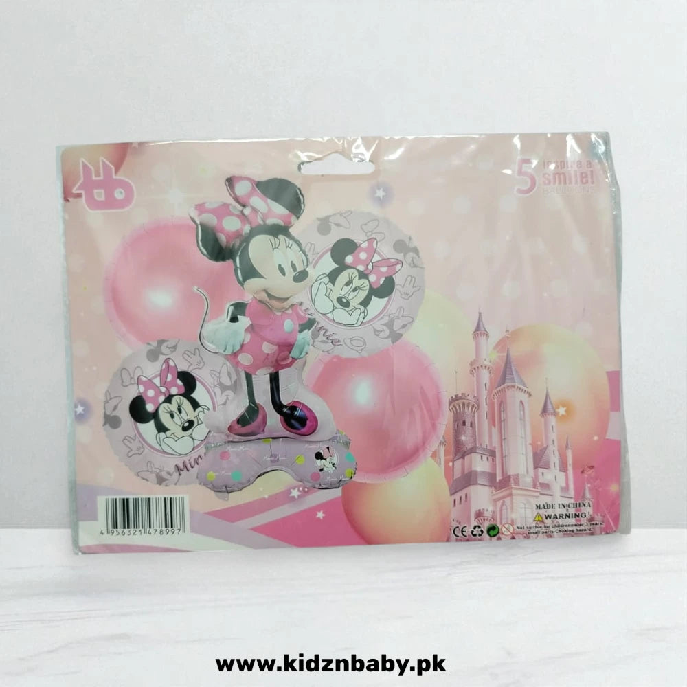 5 Pcs Minnie Mouse Foil Balloon combo