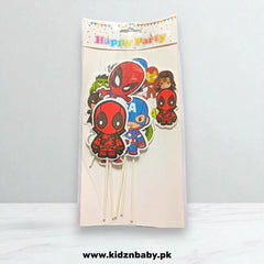 Avengers theme cake topper set featuring Captain America, Iron Man, and Hulk