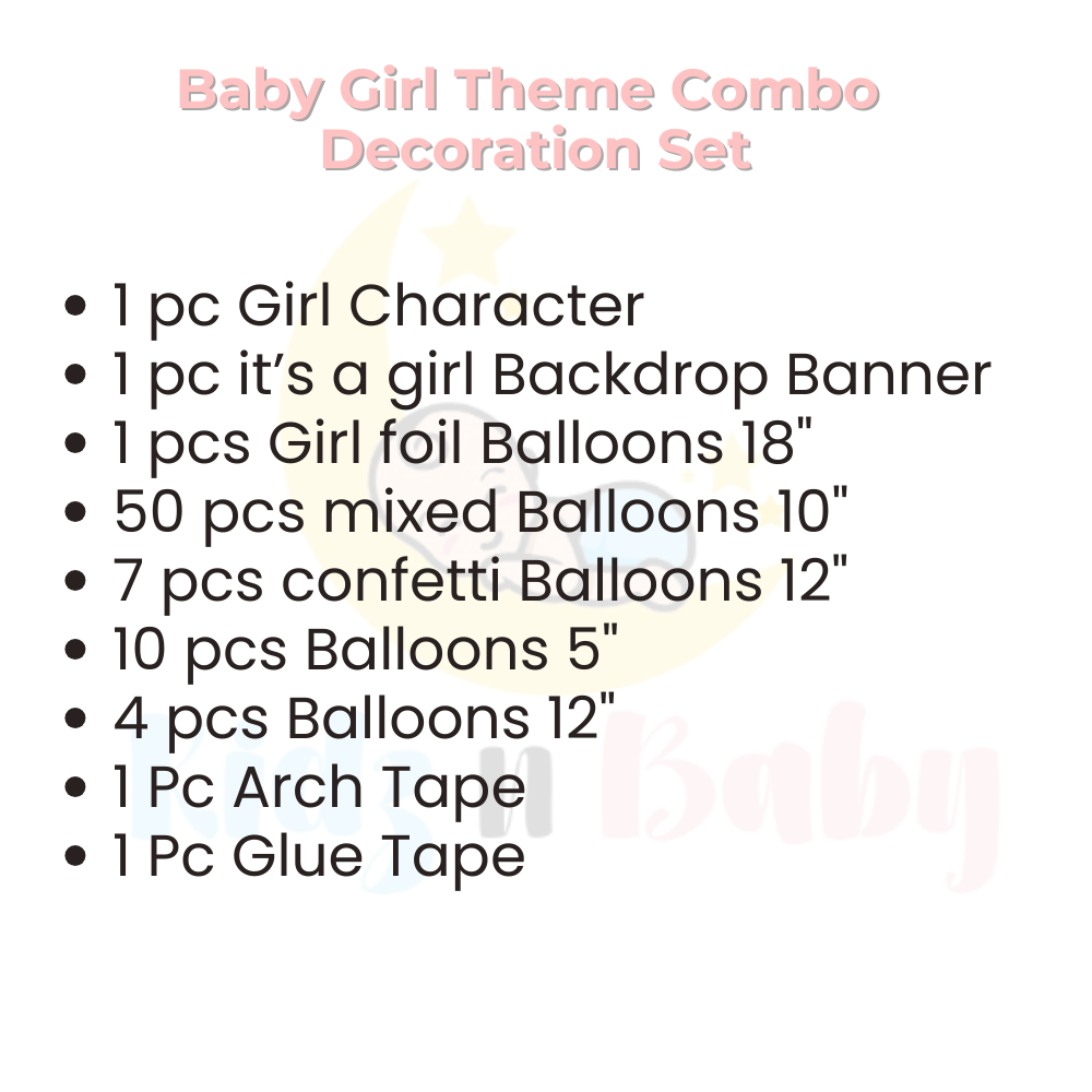 It's a baby girl theme combo decoration on baby shower