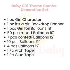 It's a baby girl theme combo decoration on baby shower