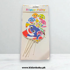 Baby shark cake topper set for childrens birthdays