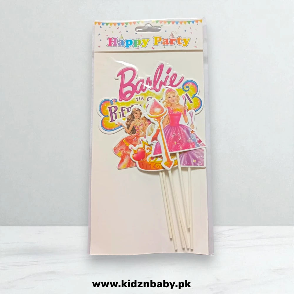 Barbie theme cake topper set for desi birthdays