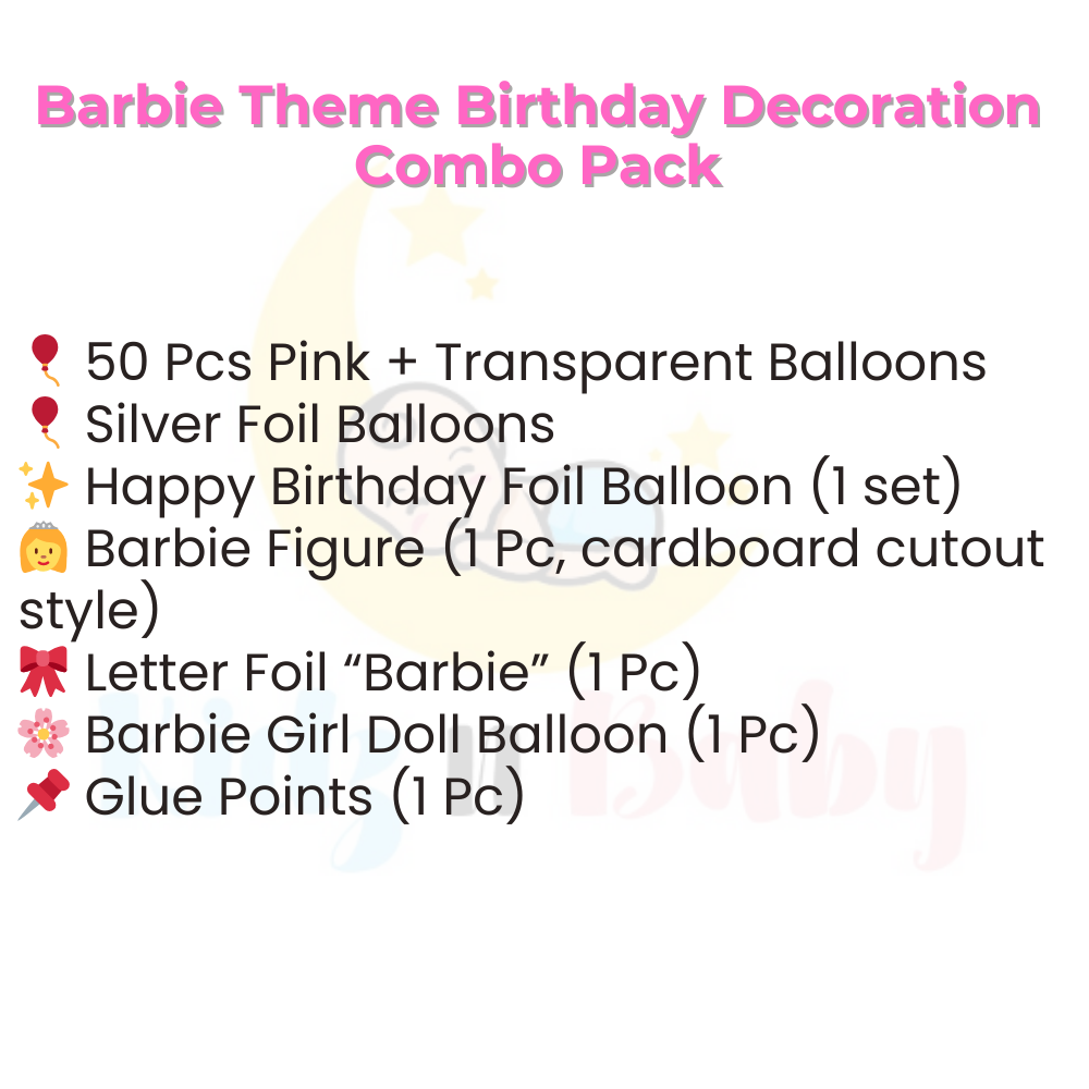 Barbie Theme Combo set for children Brthdays