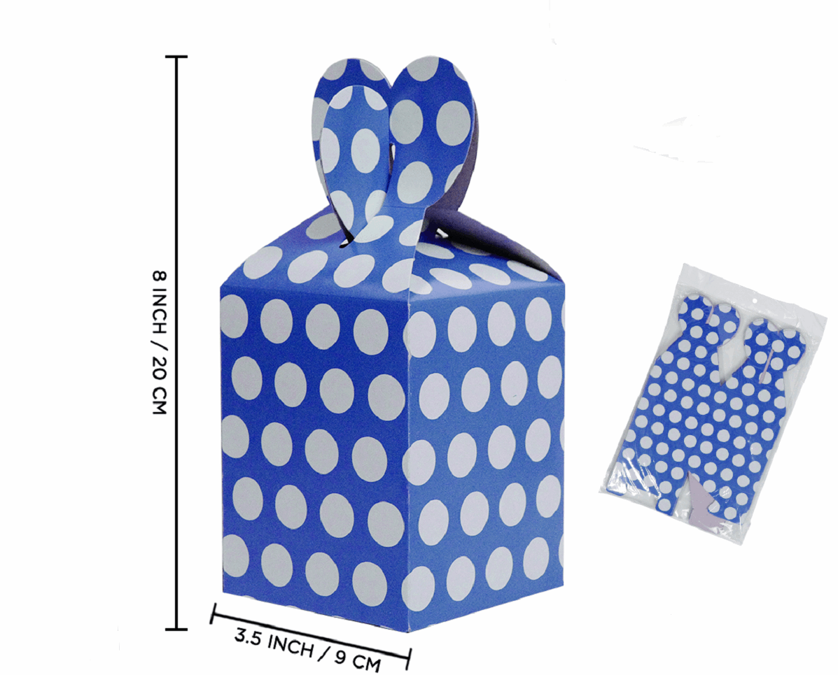 Blue polkadot boxes pack of 10