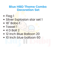 Blue HBD Theme Set for event decorations