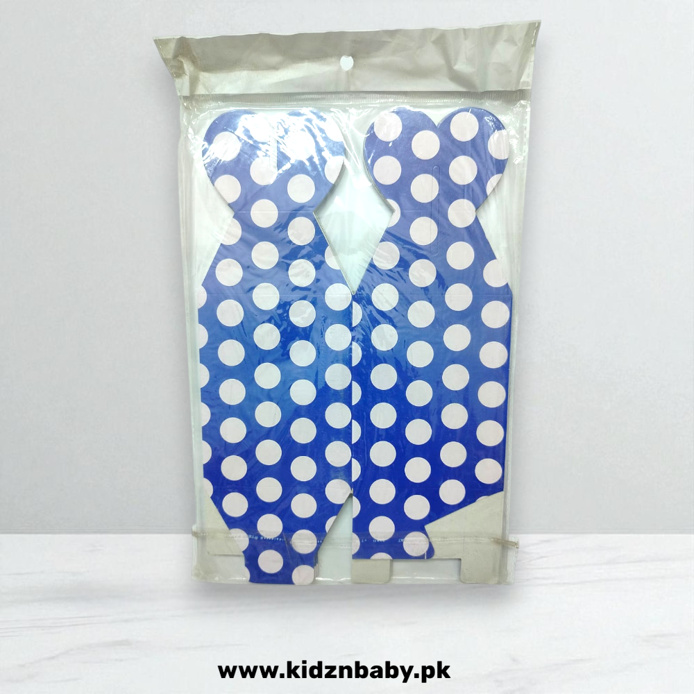 Blue polka dot goody boxes pack of 10 for birthdays