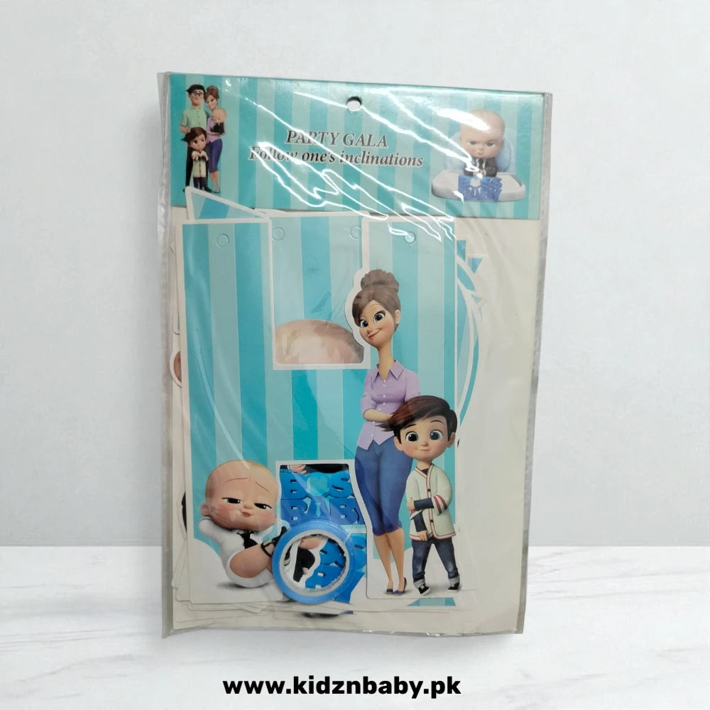 Boss Baby Theme Happy Birthday Banner set for kids party in Pakistan