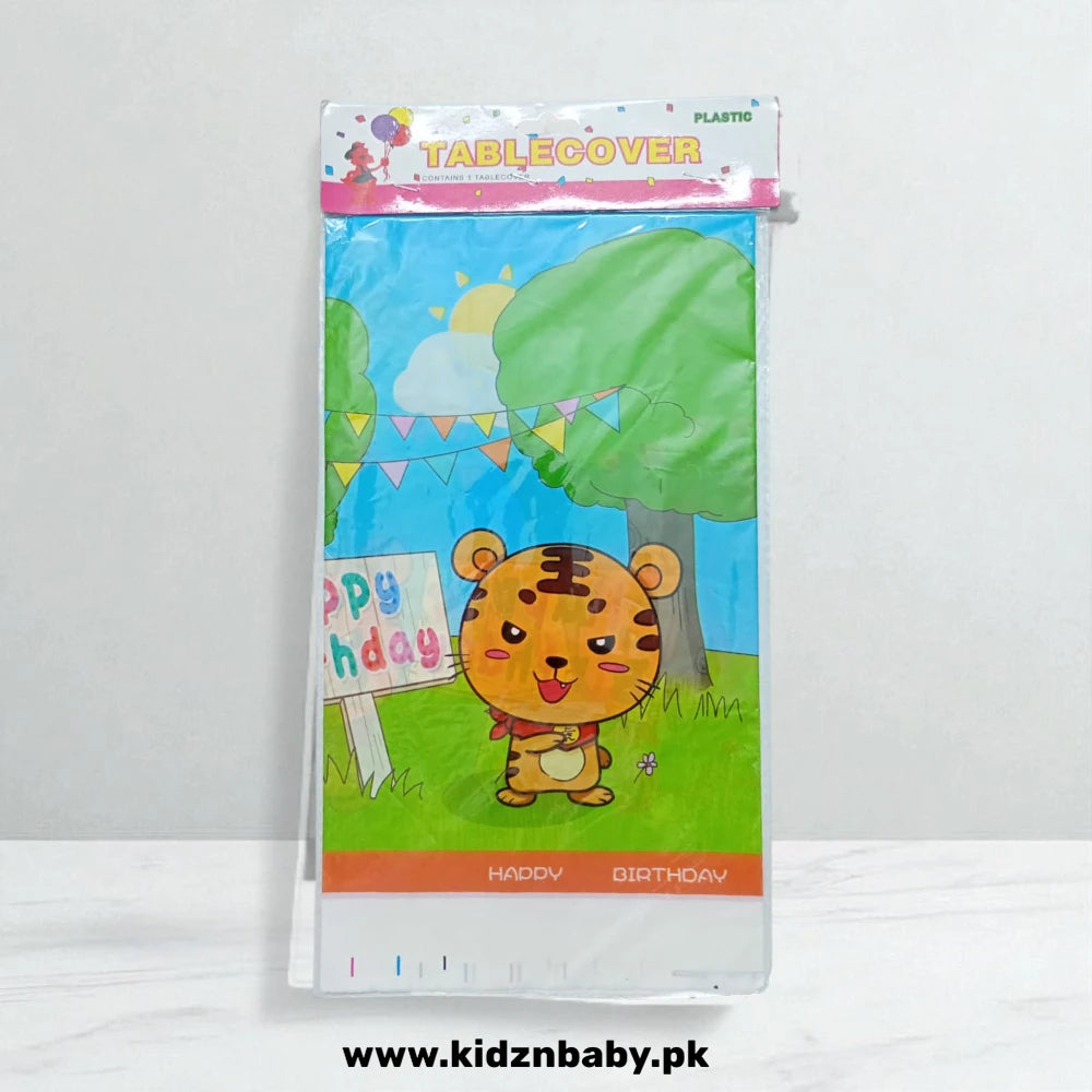Cat Theme Plastic Table Cover – Birthday Party Decoration