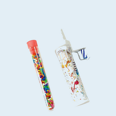 Creative birthday cake candle with surprise candy burst for fun and excitement