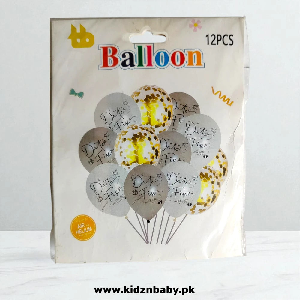 Date Fix Balloons – Latex & Confetti Set