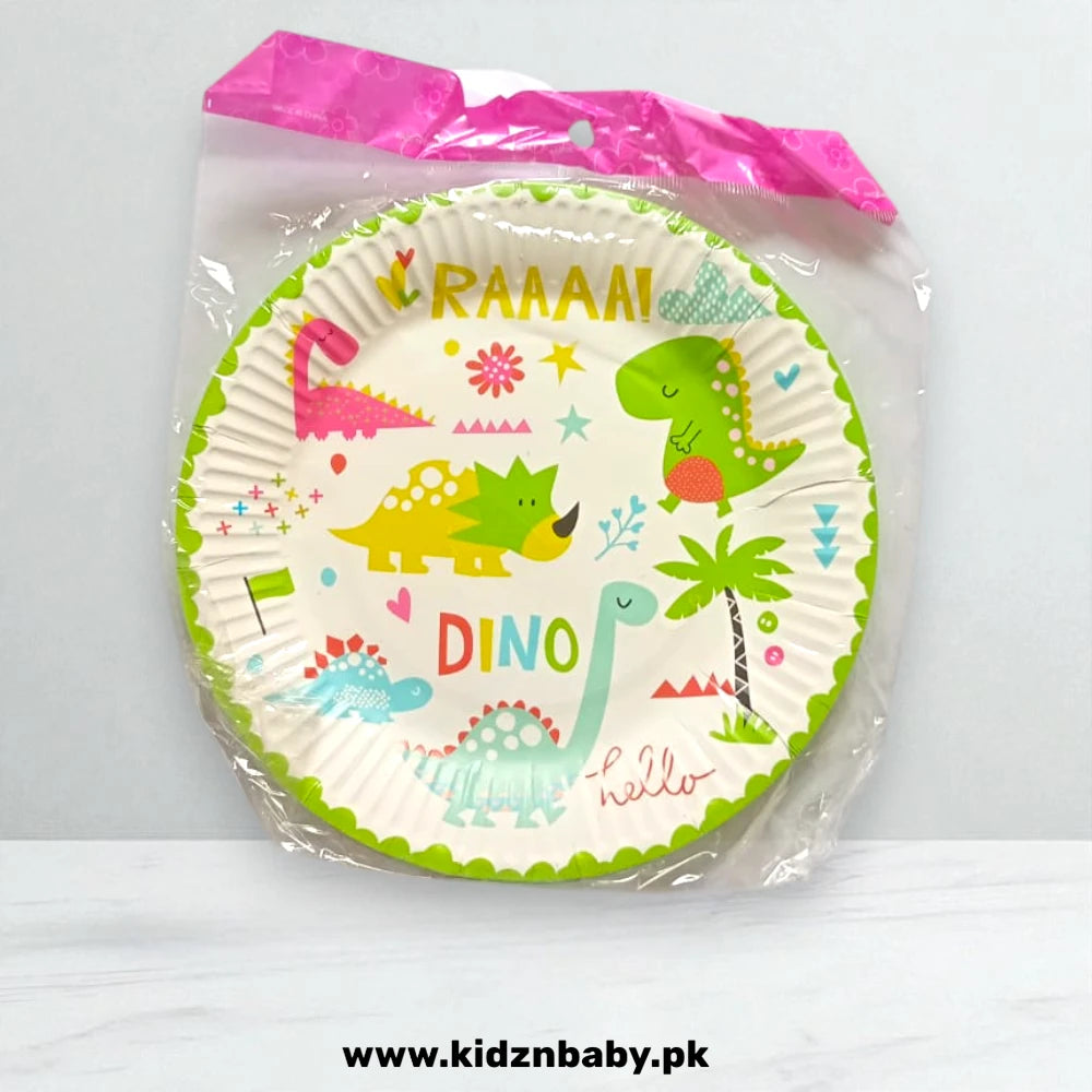 Dino Party Plates Pack of 10 | Dinosaur Birthday Tableware