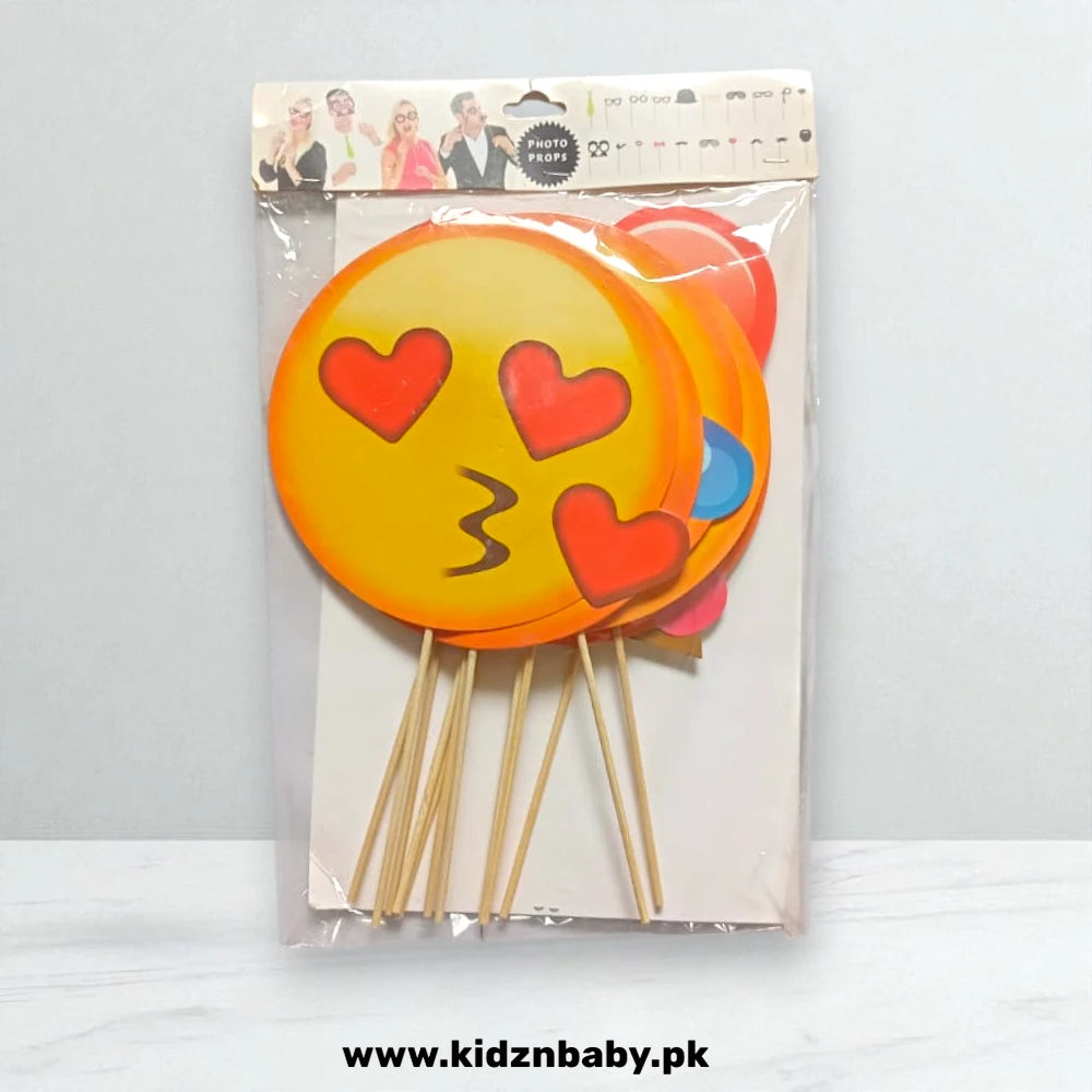 Emoji Smiley Photo Booth Props – Fun Birthday Party Accessories