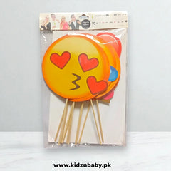 Emoji Smiley Photo Booth Props – Fun Birthday Party Accessories