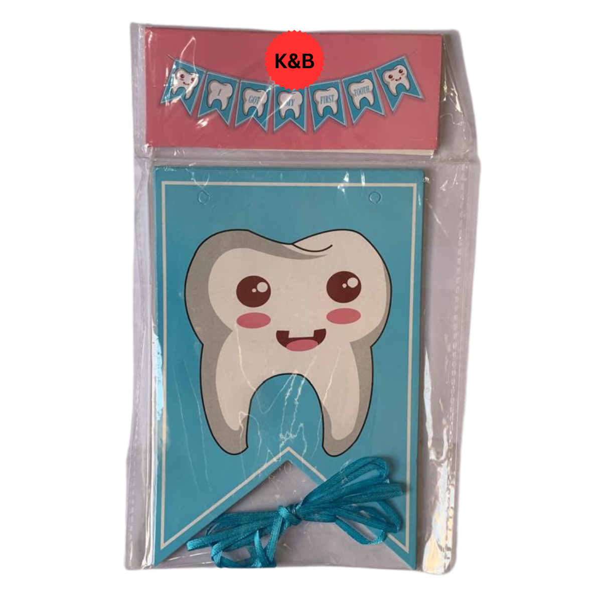 Tooth-Themed Hanging Banner for Baby Milestone Celebration