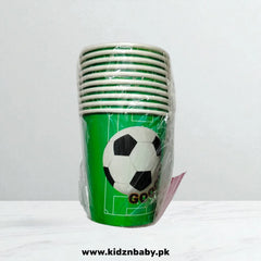 Football theme disposable paper cups for game day viewing party (Pack of 10)