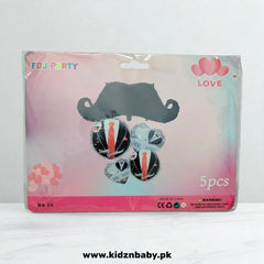 Gentleman Mr & Mrs Theme Foil Balloons Set 5Pcs for Wedding Decorations in Pakistan