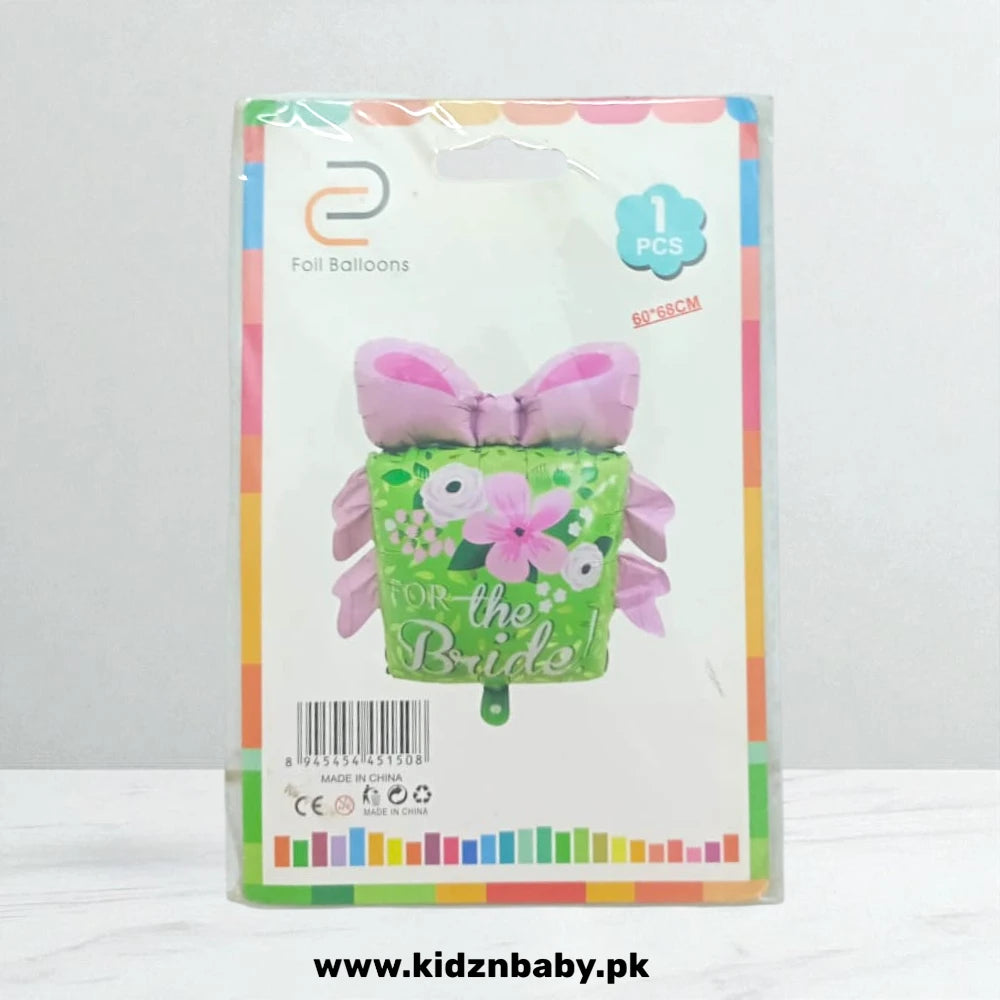 Gift Box Foil Balloon 18 Inch – Bridal Shower Pakistan