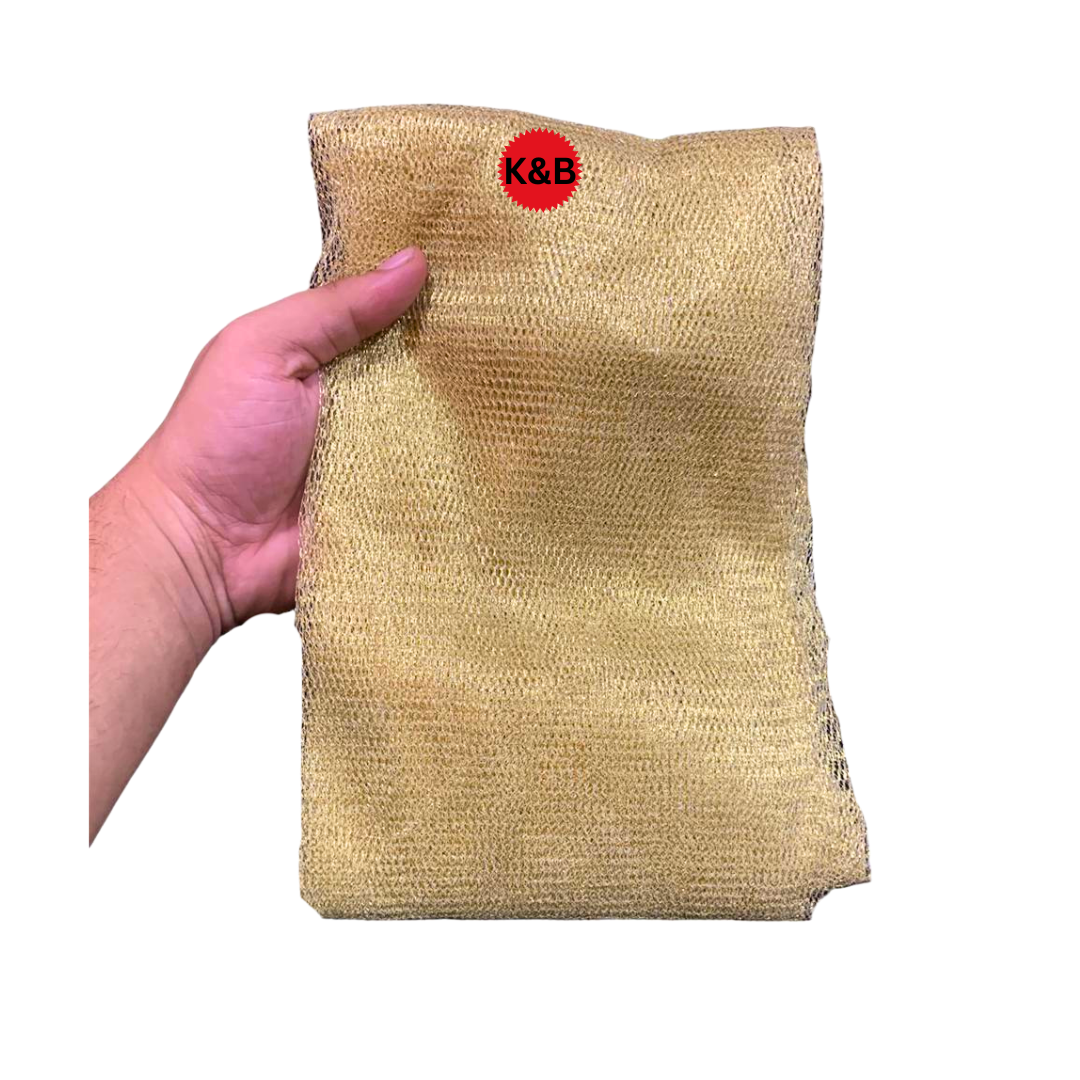 Golden Plain Net Curtain