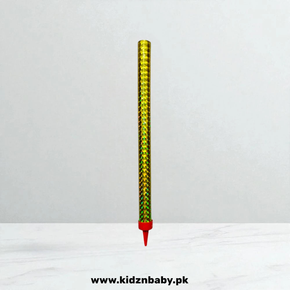 Golden Sparkling Candle – 5 Inch Premium Party Supply