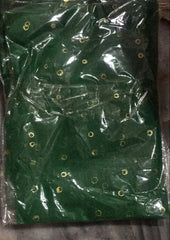 Green Net curtain Dotted