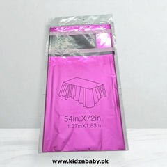 Heavy duty disposable plastic tablecloth for protecting tables at kids' parties