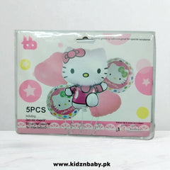 Hello Kitty New theme foil balloons set pack of 5 for kids birthday party decoration in Pakistan