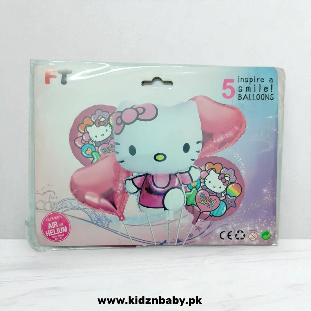 Hello Kitty new birthday theme foil balloons and party combo set 5 pcs for kids birthday decoration Pakistan