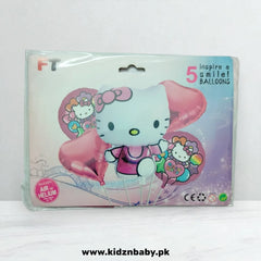 Hello Kitty new birthday theme foil balloons and party combo set 5 pcs for kids birthday decoration Pakistan