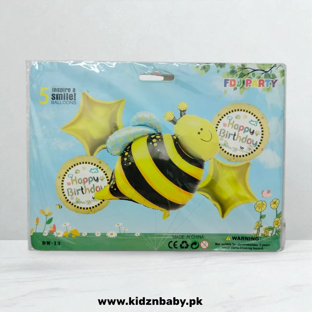 Honey bee foil balloon set