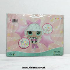 LOL Birthday Theme Party Combo Set – 5 Foil & Latex Balloons for Kids’ Birthday Decoration