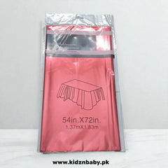 Large rectangular disposable plastic table cover for buffet or dessert tables