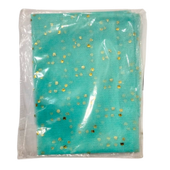 Light Blue Dotted net curtain for events