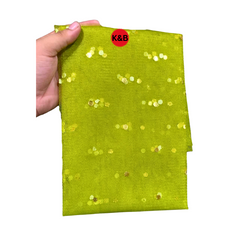 Light Green net Curtain dotted