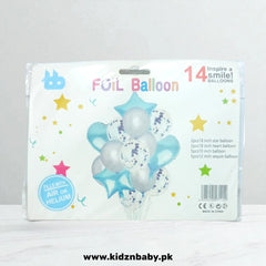 Light Blue Star Confetti balloons