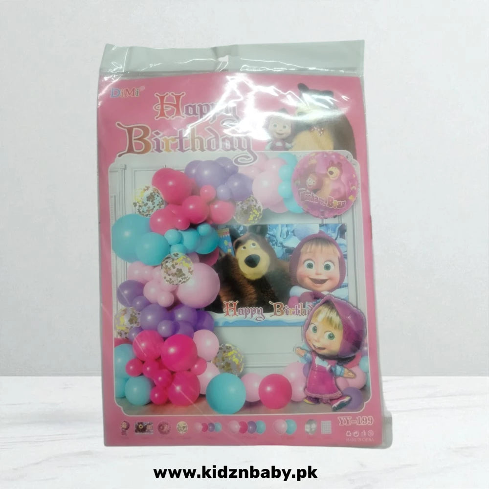 Masha and the Bear Theme Combo Decoration Set for kids birthday party in Pakistan