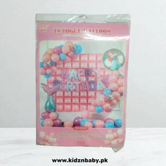 Mermaid pink theme combo decoration set balloons backdrop birthday party Pakistan
