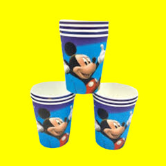Mickey Mouse birthday paper cups for kids in Pakistan