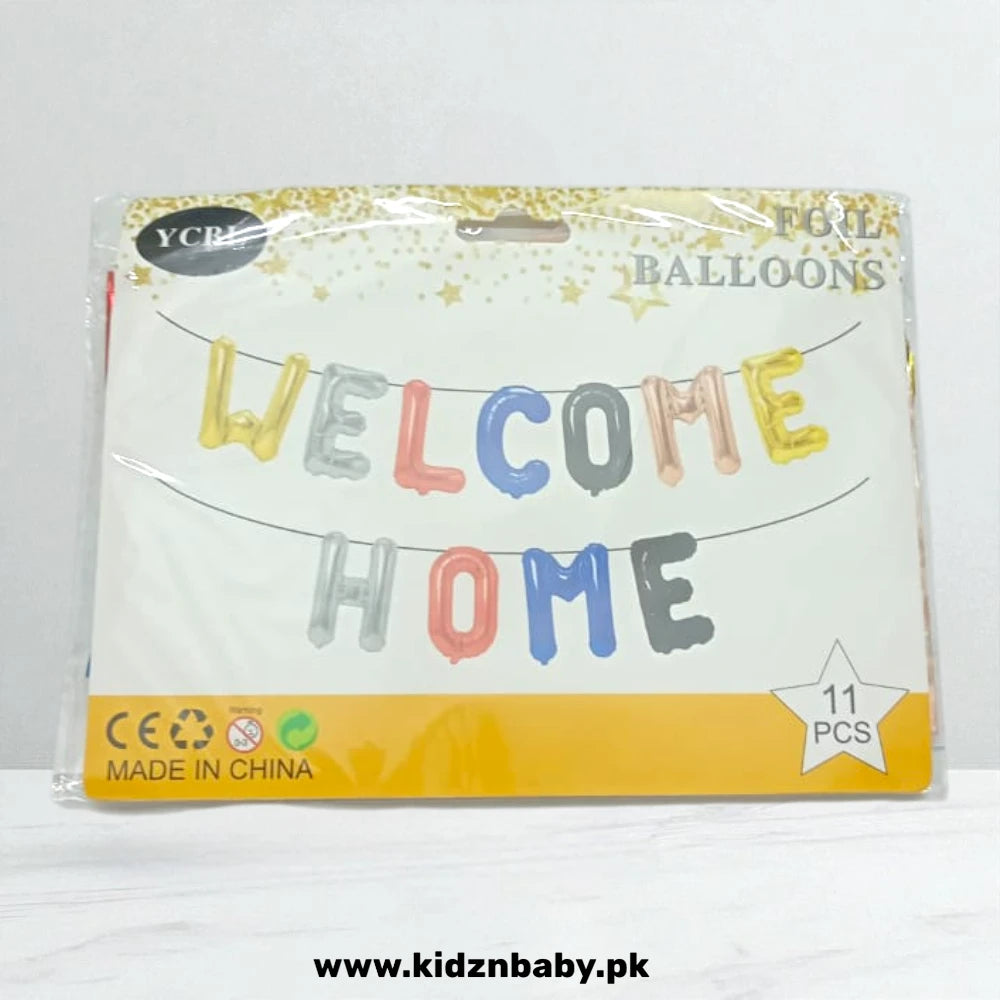 WELCOME HOME foil balloons 16 inch multicolour decoration Pakista
