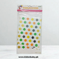 Polkadot multicolor table cover for event celebrations