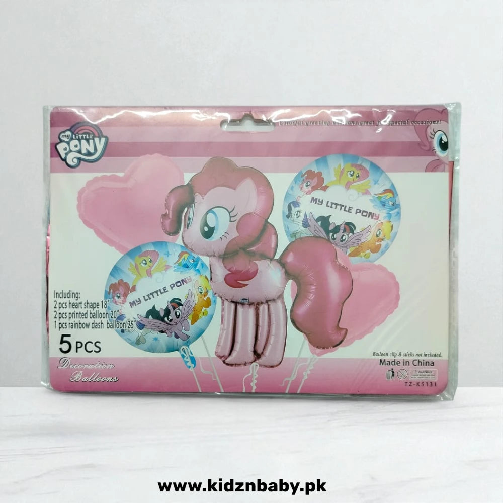 5 Pcs My Little Pony Theme Birthday Party Balloons
