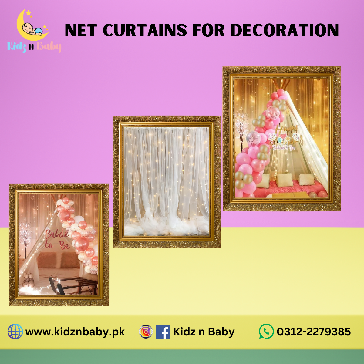 Decorated Net Curtain