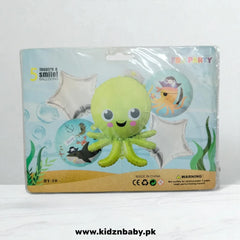 Octopus yellow foil balloons pack of 5 for sea theme kids birthday party decoration Pakistan