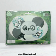 Panda Face Foil Balloons Set – 5 Pieces for Birthday Party
