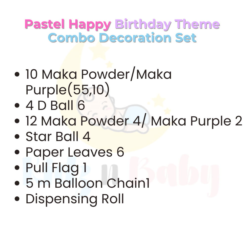 Pastel Theme HBD CELEBRATIONS FOR Parties