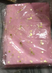 Pink Dotted Net Curtain