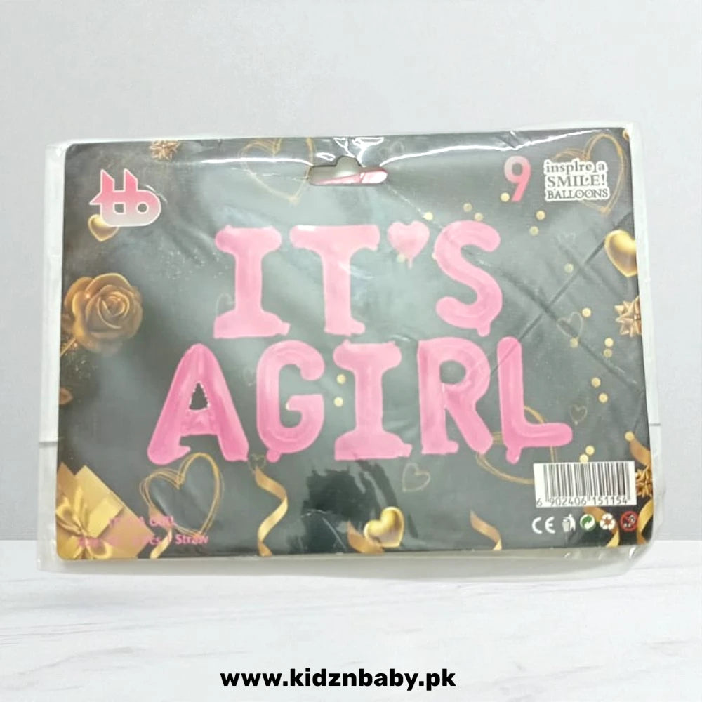 it's a pink Girl foil balloon