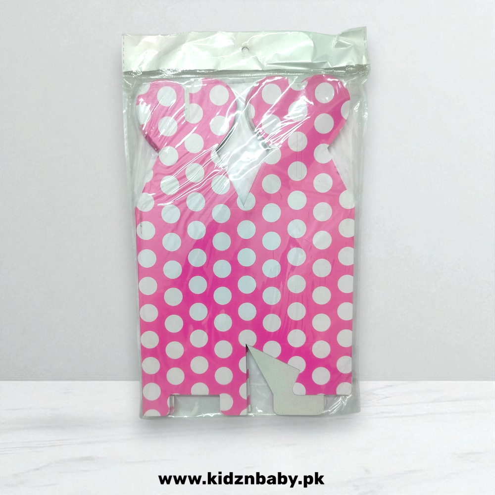 Pink polka dot goody boxes pack of 10 for birthdays