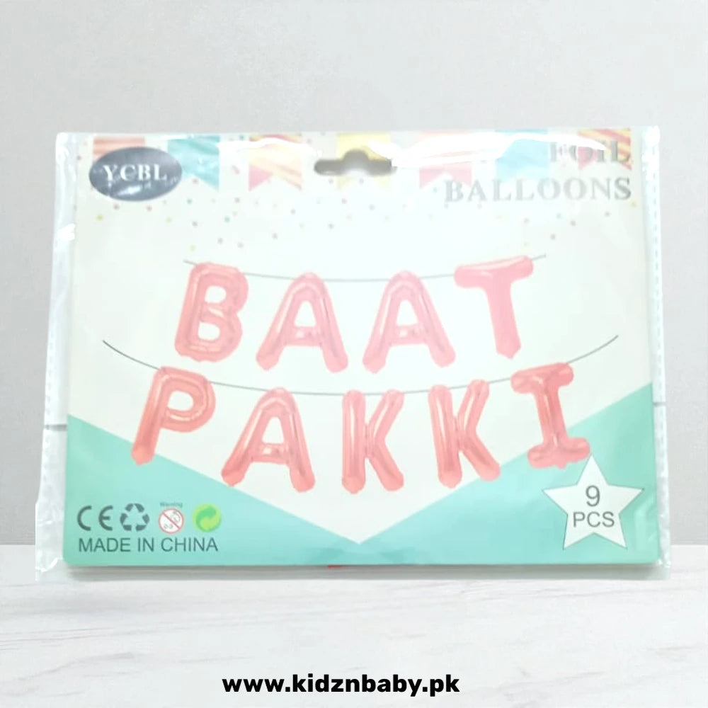 Red Baat Pakki Foil Balloons