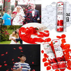 Red Rose Petal Confetti Cannon for Indoor and Outdoor Celebrations